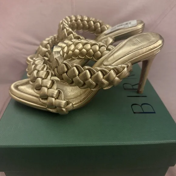 NWT ALEXANDRE BIRMANFrancis Braided Leather Mules Size 7.5